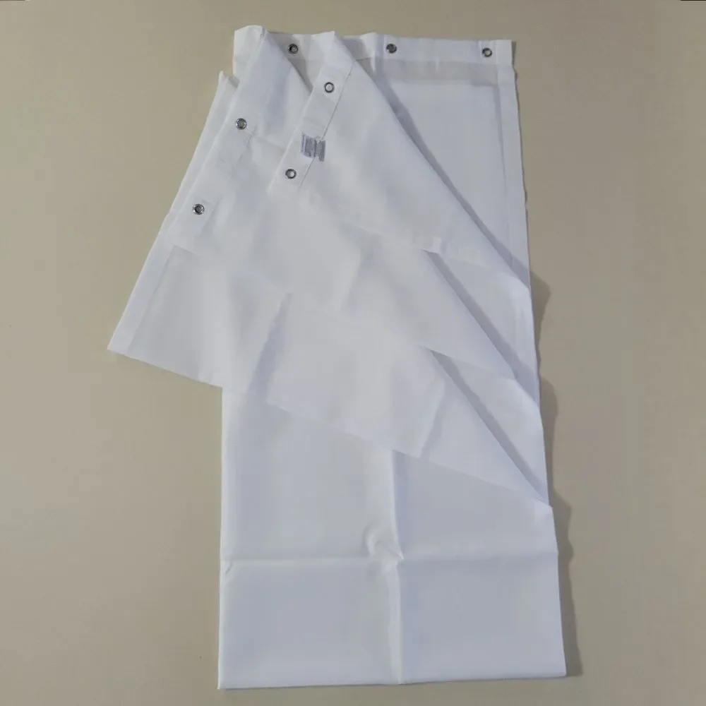Excell White Polyester Single Panel Drape Curtain 72 x 72